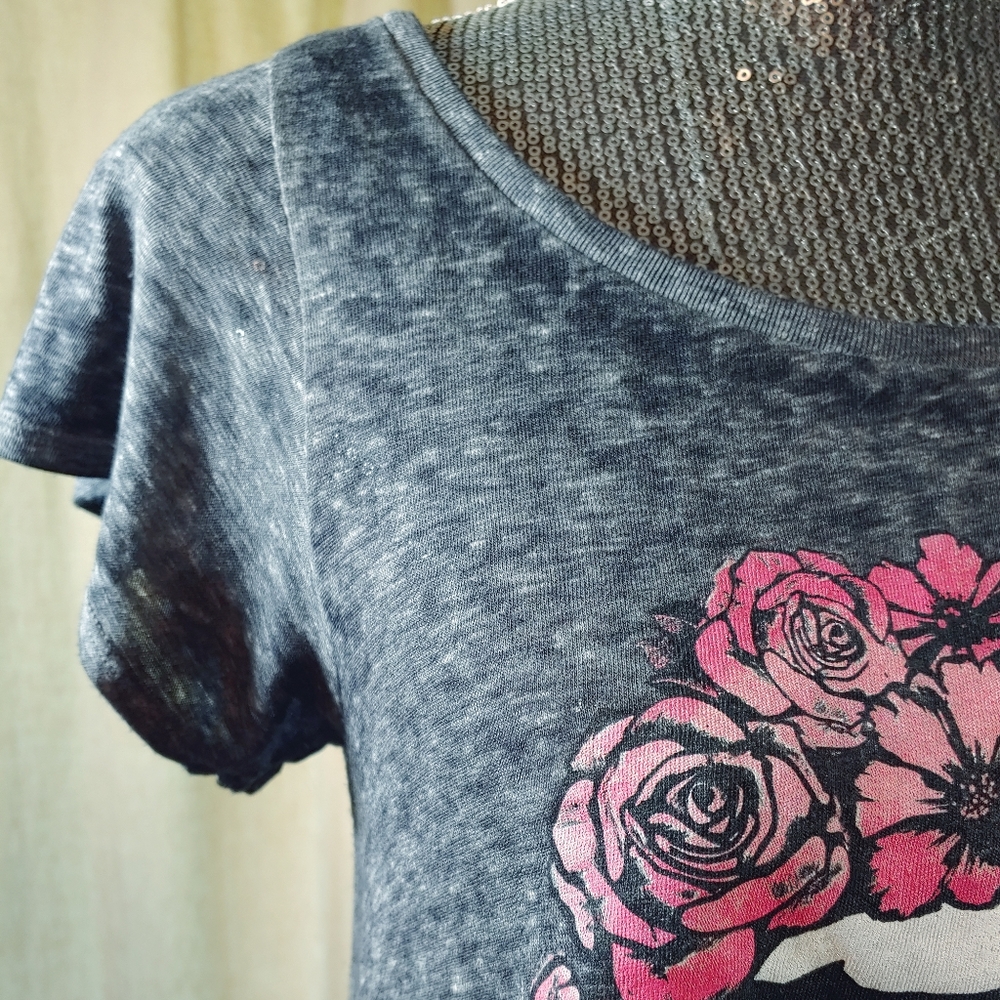 😘Free State gray distressed crop top - Picture 5 of 9